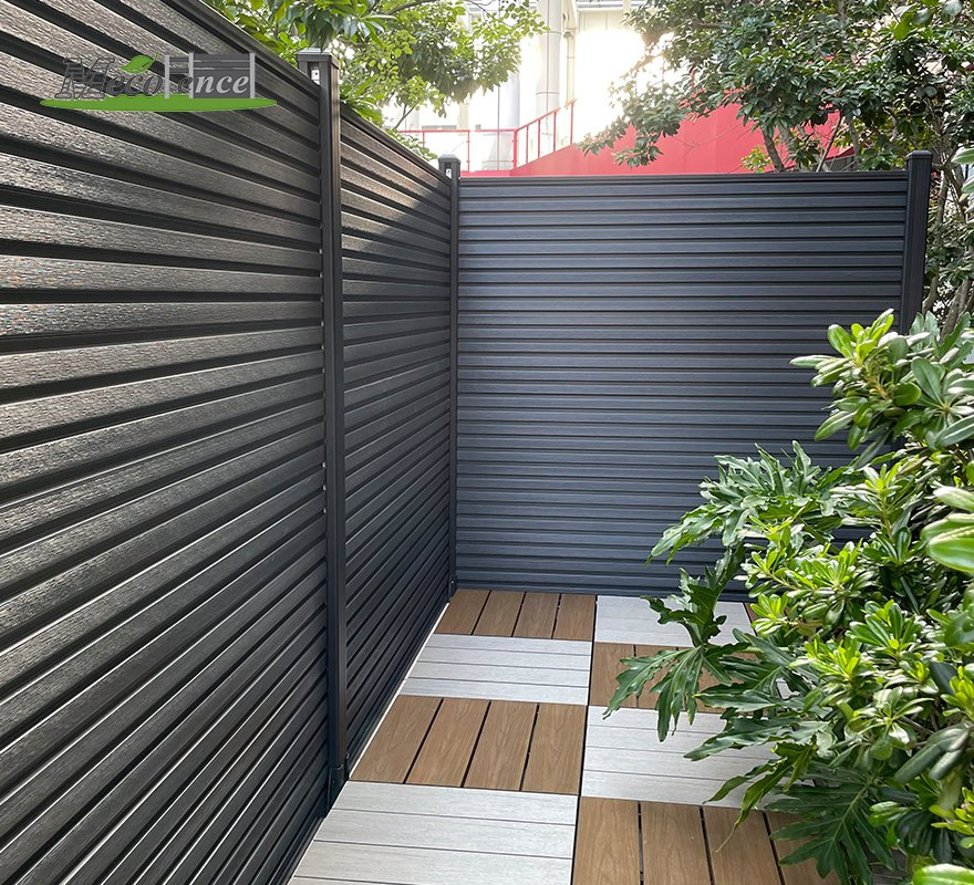 Hot Waterproof Aluminium WPC Fences Panel Wood Plastic Composite Garden Outdoor Fence