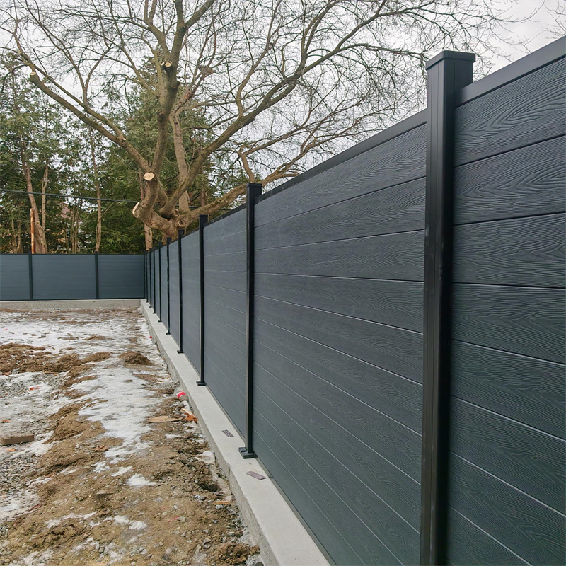 Waterproof Anti UV Composite Fence Panels WPC Fencing Outdoor Garden Fence
