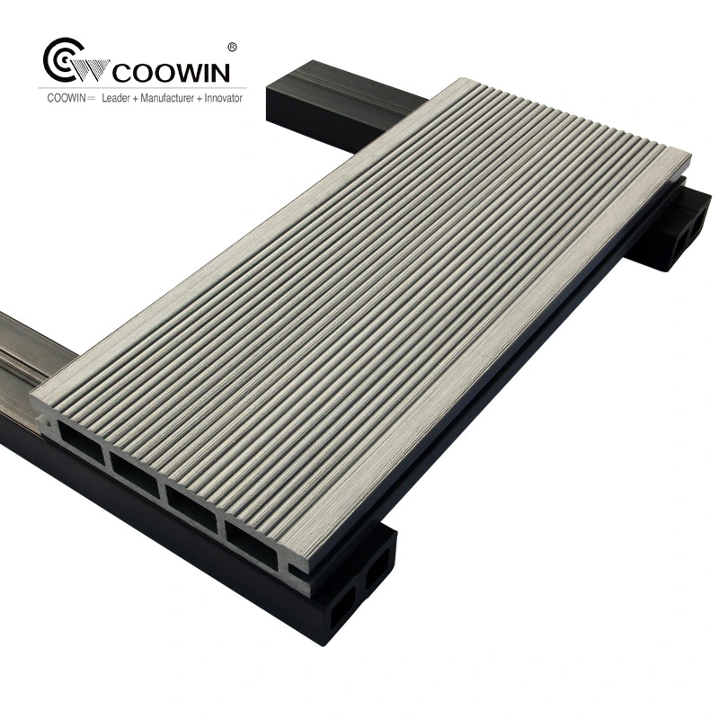 Fire Resistant Grey Wood WPC Balcony Board Flooring Decking
