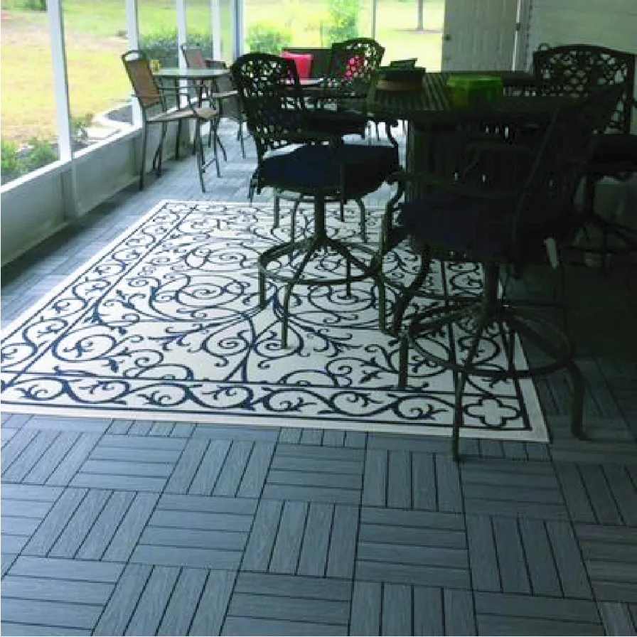 Interlocking deck tiles