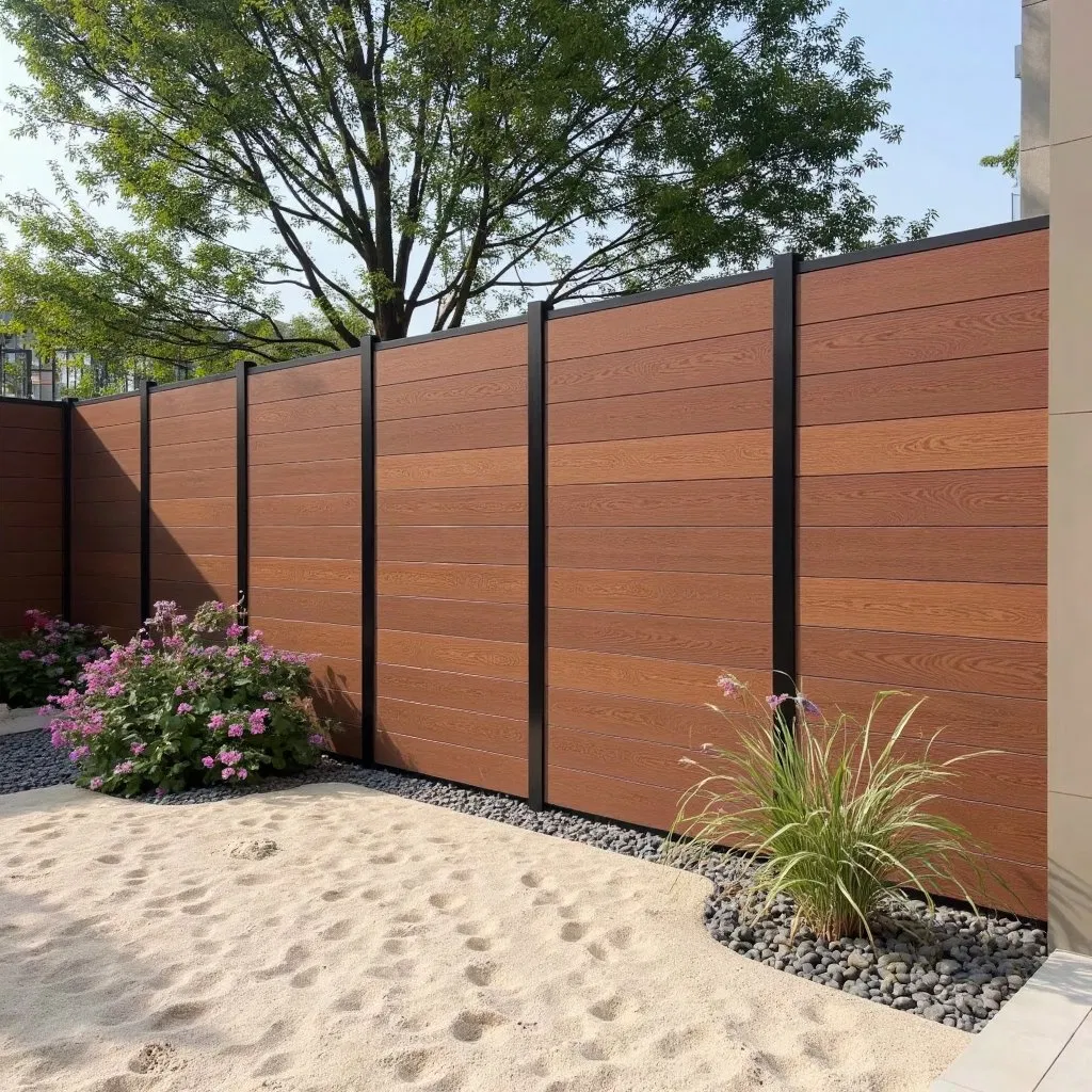 Easy Installation WPC Fence Panel Outdoor Wood Plastic Composite Privacy Fence for Garden Balcony