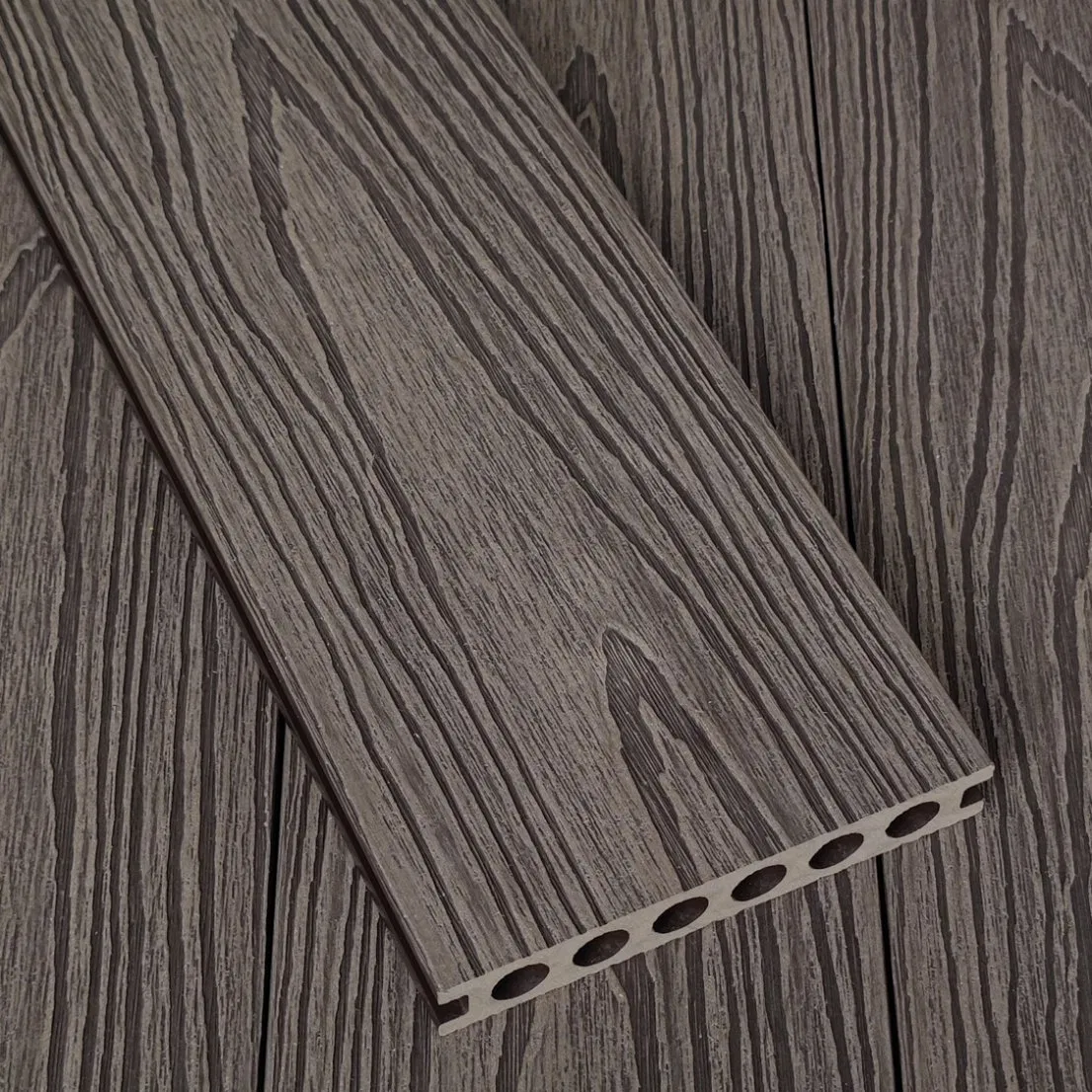 Eco-Friendly WPC 3D Wood Grain Composite Decking for Outdoor