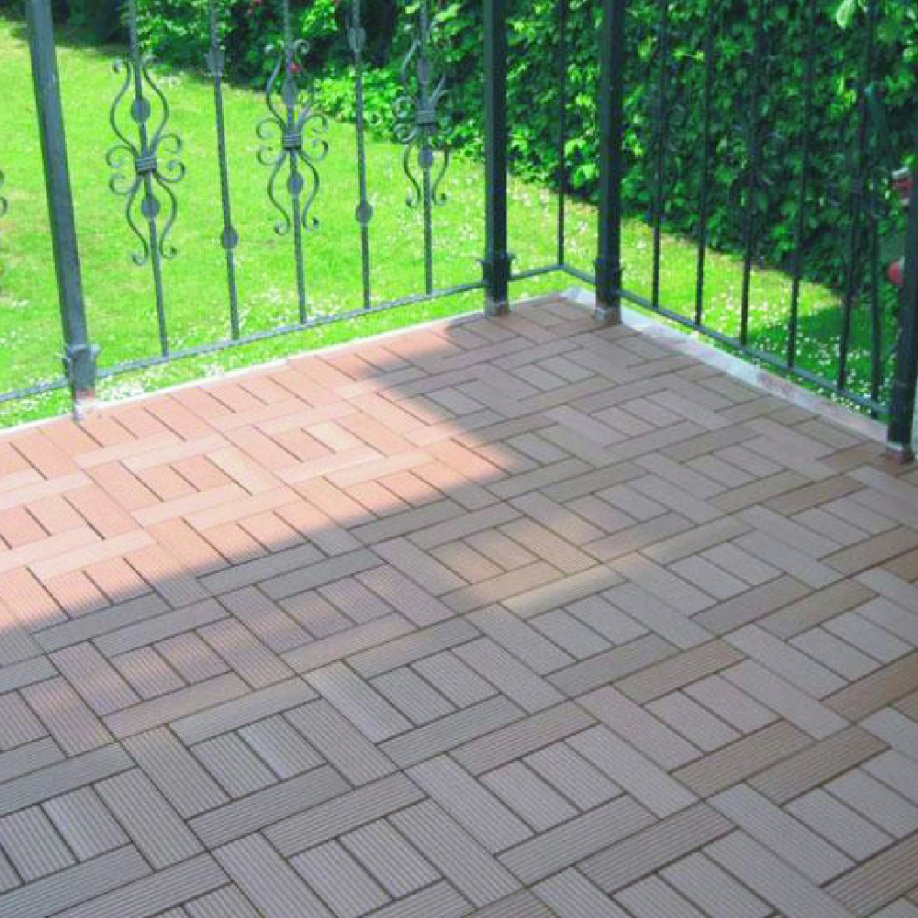 Eco-Friendly Outdoor Floor Tiles Modern Design DIY WPC Interlocking Deck Tiles