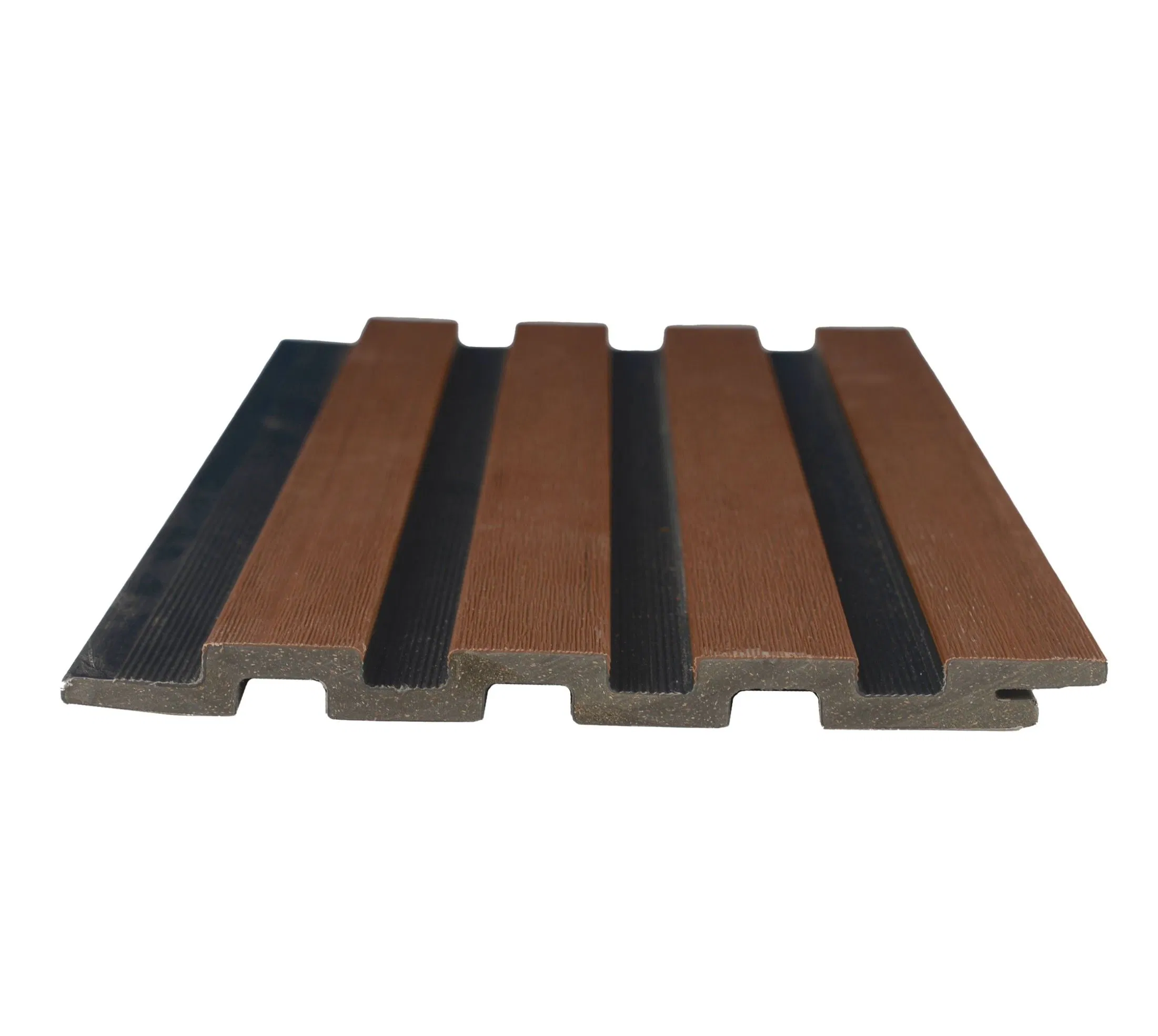 Yellow Eco-Friendly Capped Grooved Composite Siding WPC Wall Cladding 6.5"