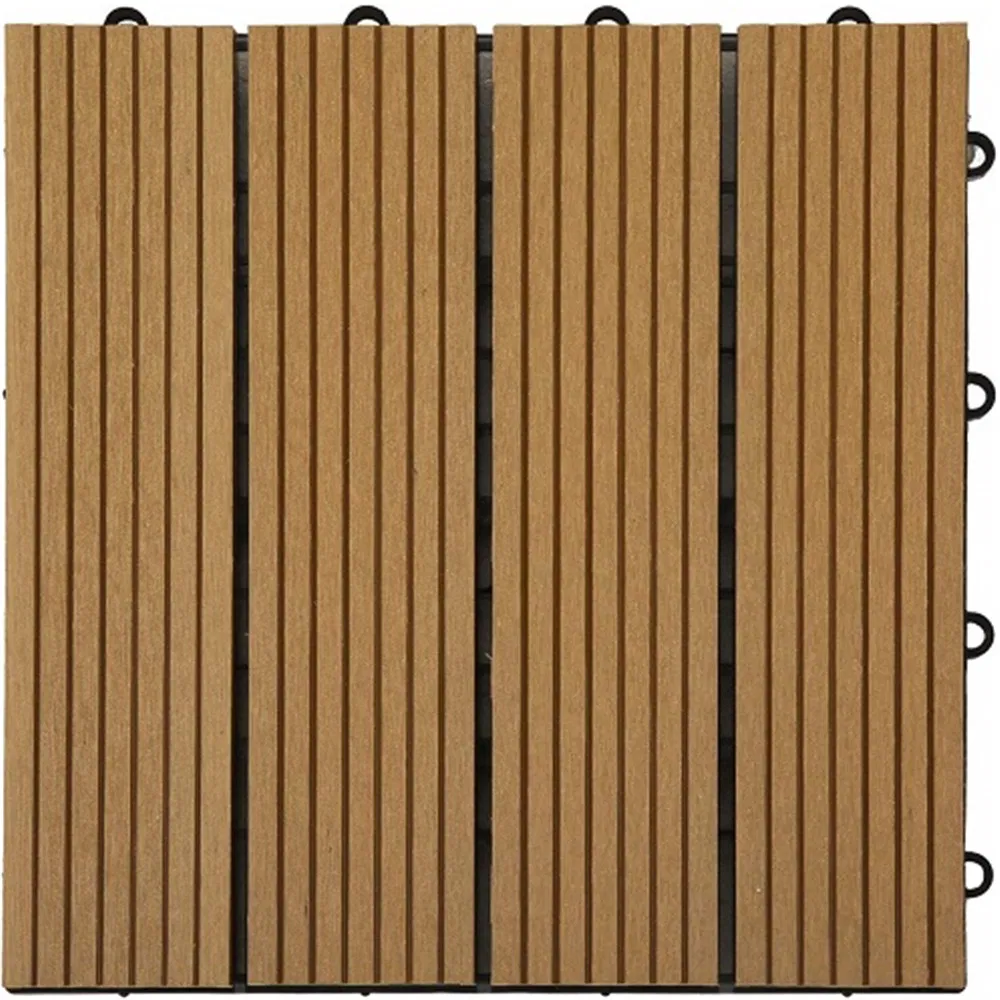 Waterproof WPC DIY Interlocking Floor Tiles