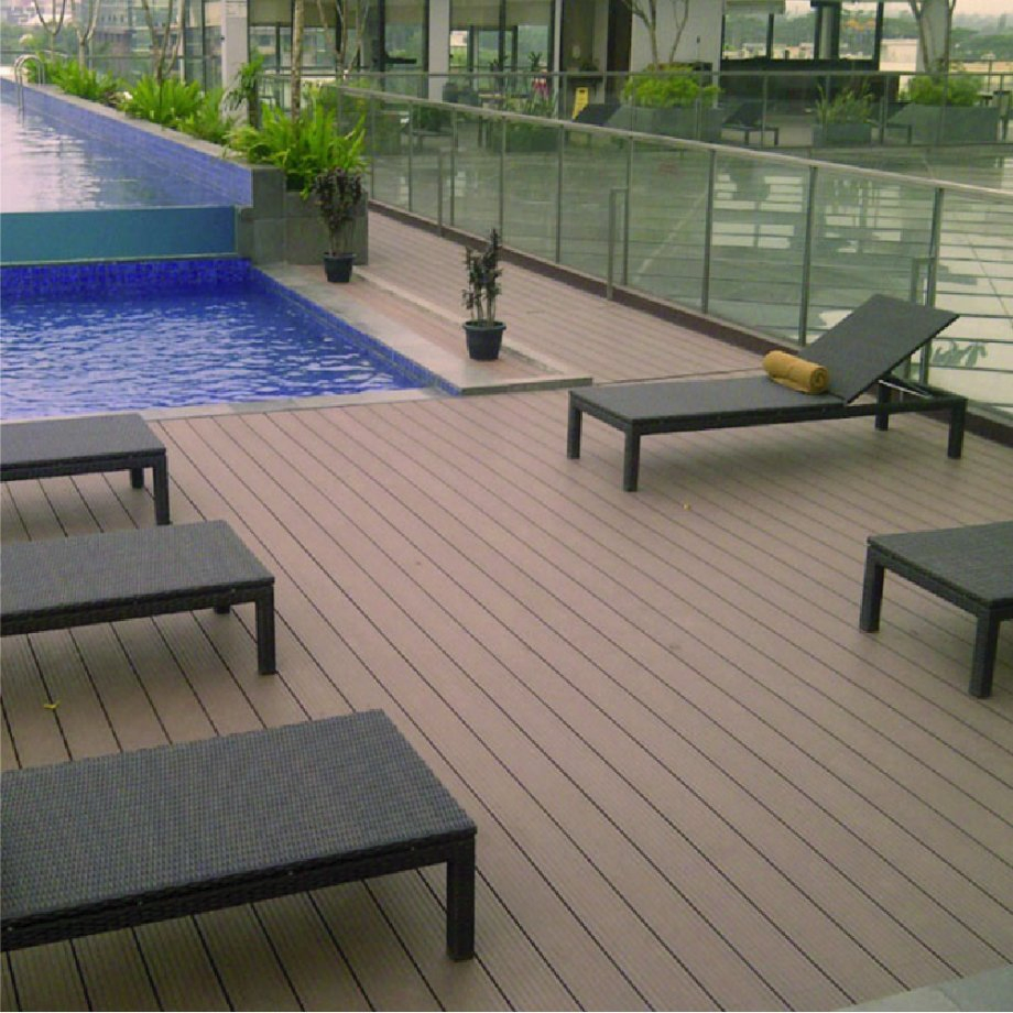 Solid Deep Embossed Waterproof and Mildew-Proof Solid Second-Generation Co-Extruded Floor Bammax WPC Deck