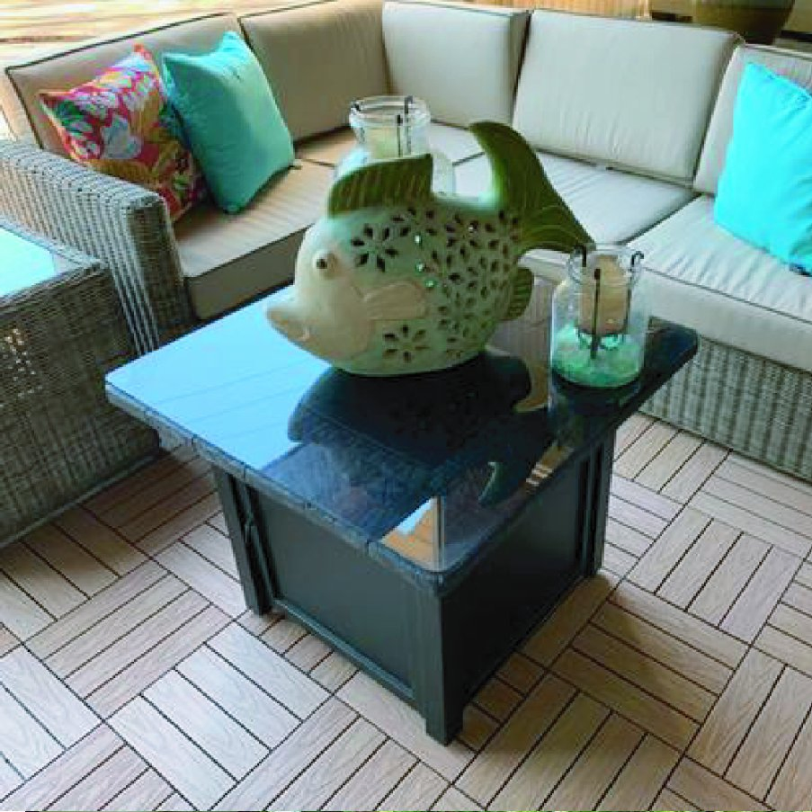 Eco-Friendly Outdoor Floor Tiles Modern Design DIY WPC Interlocking Deck Tiles