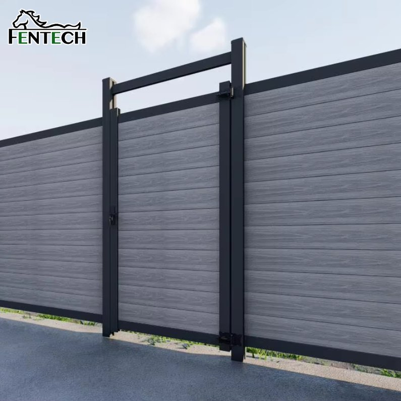 Easy Installation WPC Fence Panel Outdoor Wood Plastic Composite Privacy Fence for Garden Balcony