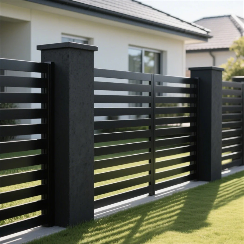 2026 New Style Custom Durable Corrosion Resistant WPC Galvanized Steel Wrought Iron Aluminum Fence Panel Panels for Garden