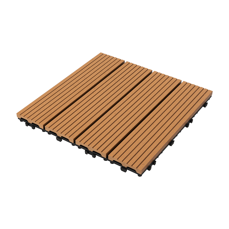 Factory Directly Sale Outdoor WPC DIY Deck Tile Waterproof Anti-Slip Easy Installation Interlocking Wood Plastic Composite Deck Tile