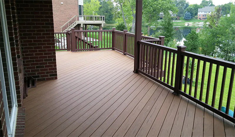 Outdoor Wood Plastic Composite Railing Hollow Exterior WPC Top Rial