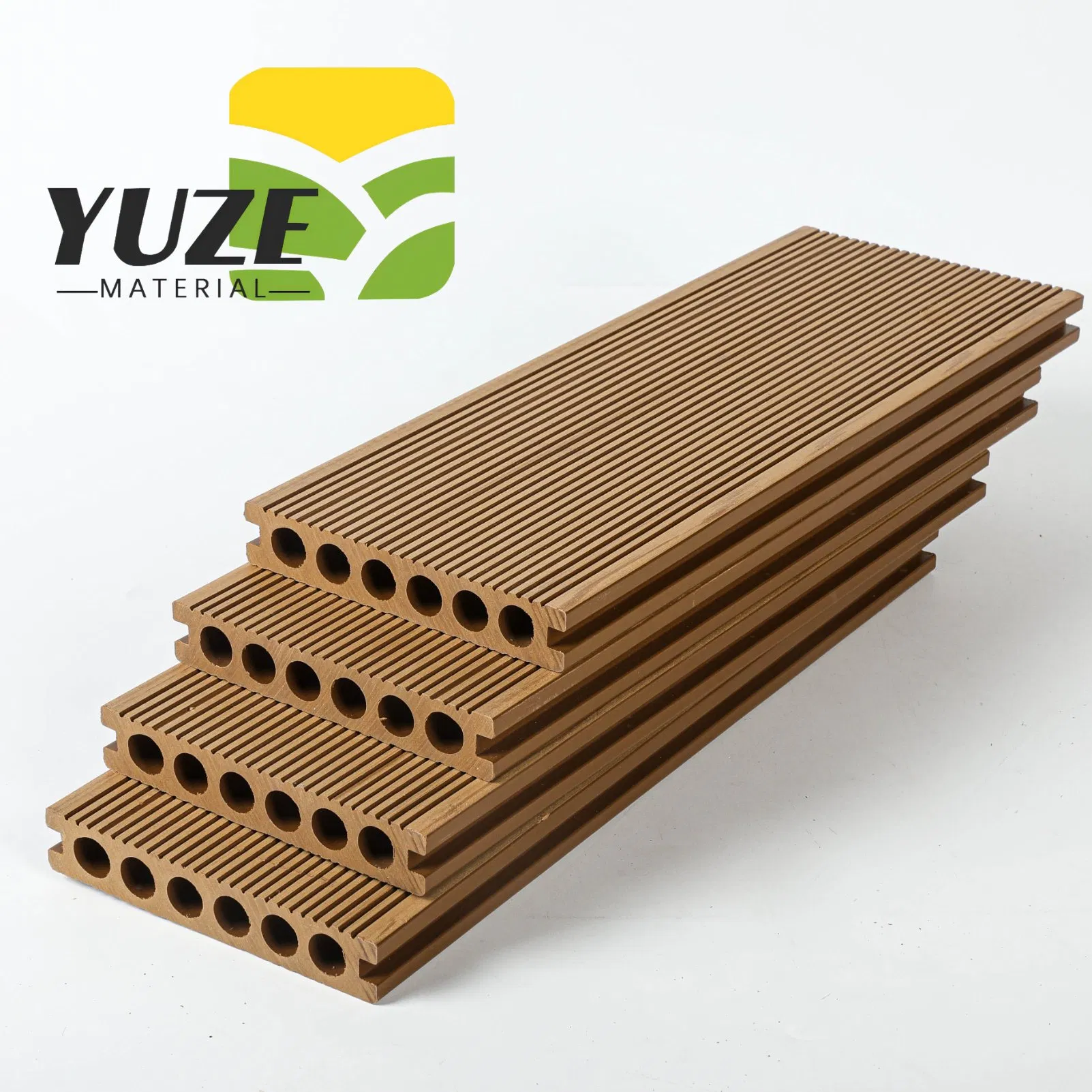 Outdoor WPC Decking Board Exterior Plastic Deck Floor Covering 3D Wood Grain Composite Decking Floor