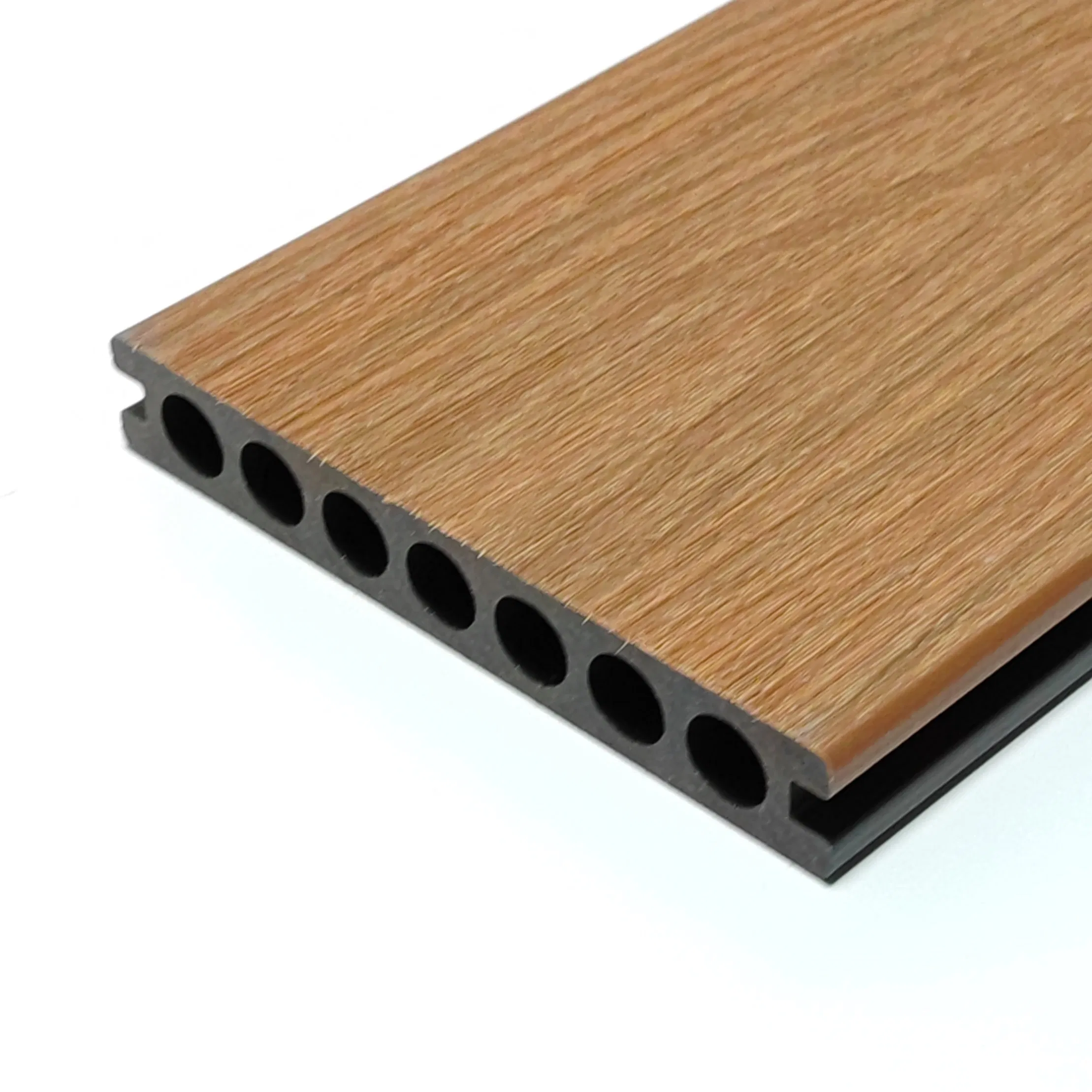Best-Selling Wood Plastic Composite Slip-Resistant No Burrs Co-Extruded WPC Decking Tiles