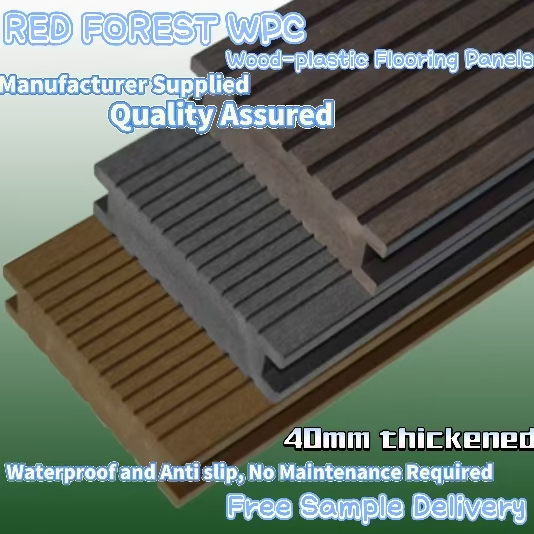 40mm Thickened Baby &amp; Maternity-Grade Eco-Friendly WPC Wood-Plastic Flooring for Indoor and Outdoor