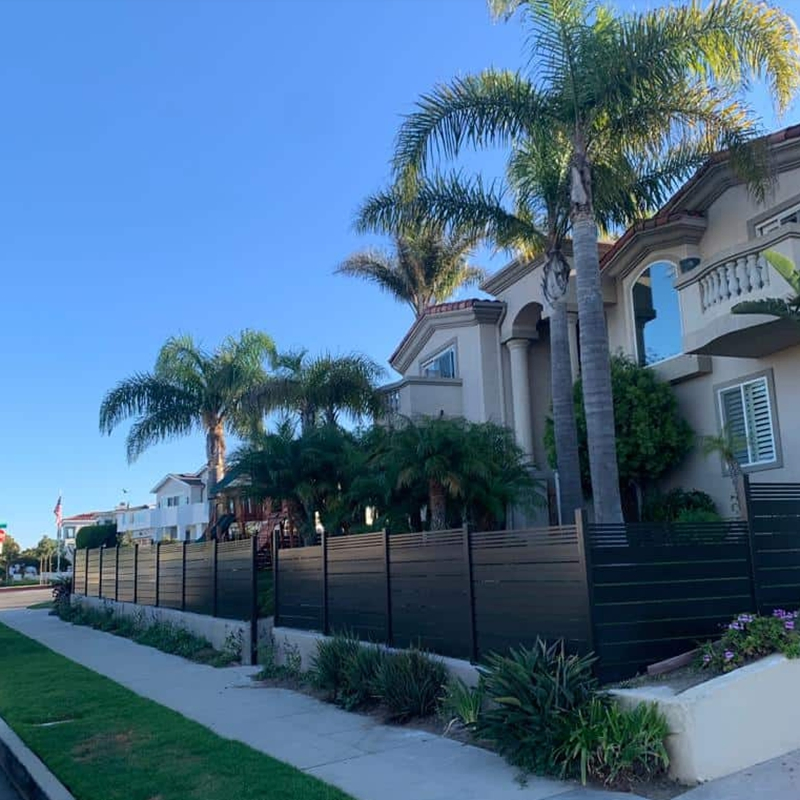 Easy Install WPC with Aluminum Post Foshan Wood Plastic Composite Garden WPC Outdoor Fence Panel