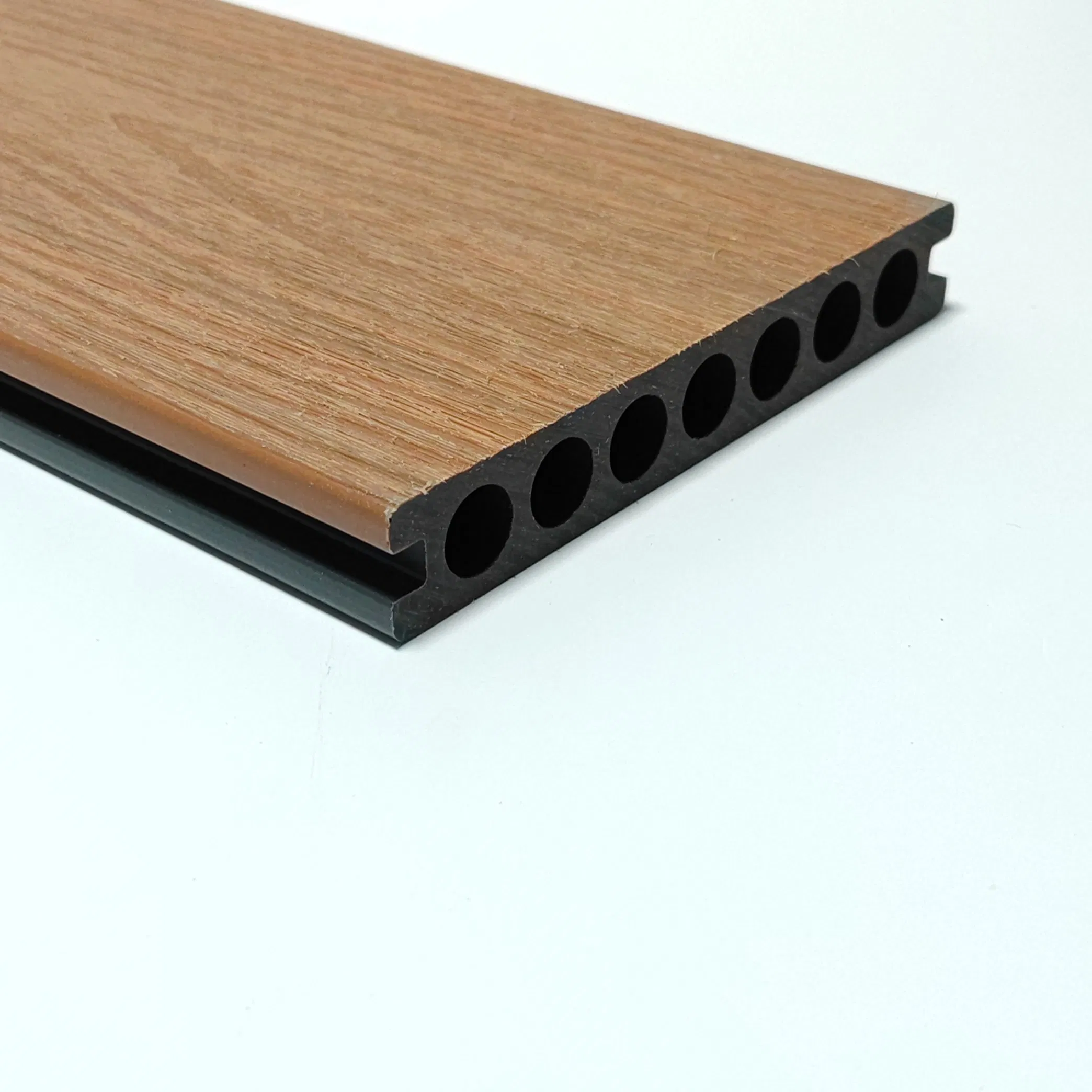 Best-Selling Wood Plastic Composite Slip-Resistant No Burrs Co-Extruded WPC Decking Tiles