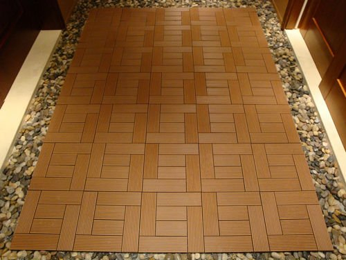 WPC DIY Decking Tile Interlocking Composite Deck Tiles Floor