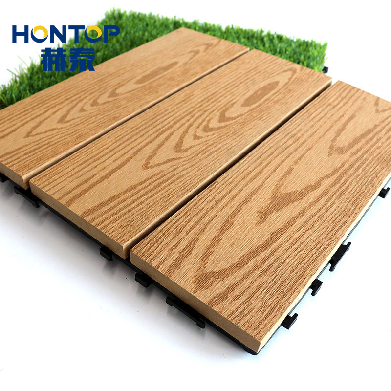 Wholesale Wooden Color Interlocking WPC Wood Composite DIY Decking Tiles