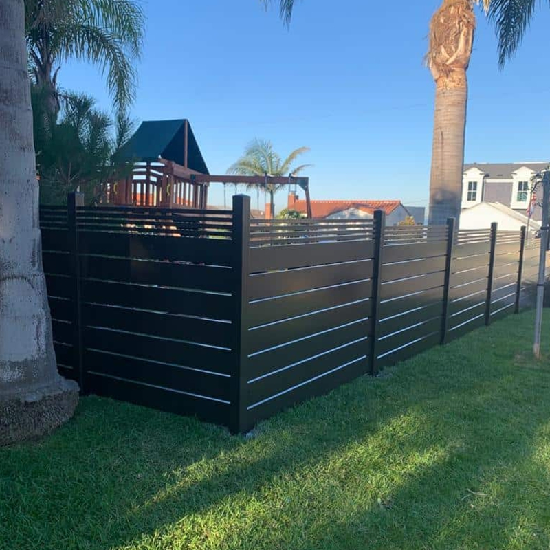 Easy Install WPC with Aluminum Post Foshan Wood Plastic Composite Garden WPC Outdoor Fence Panel