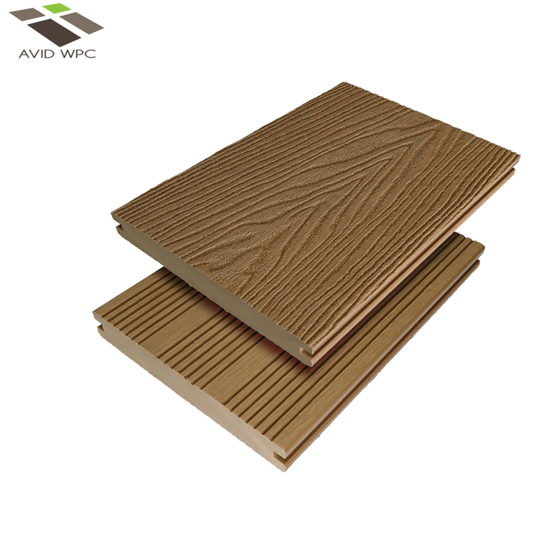 Anti-Slip 20*140mm Solid WPC Teak Decking Outdoor Pool Wood WPC Composite Decking