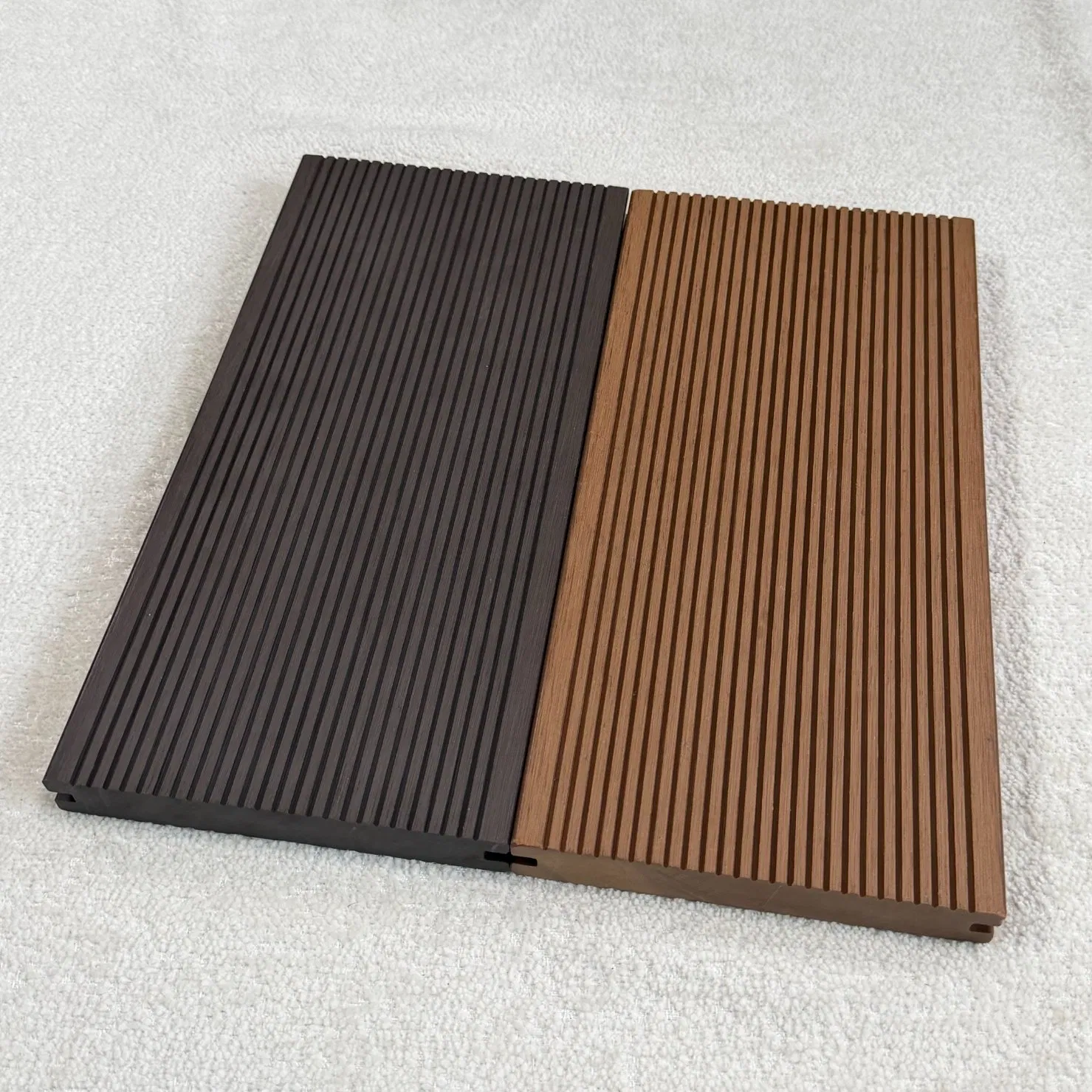 Custom Size Solid WPC Decking 3D Embossed Classical Flooring Waterproof for Bedroom