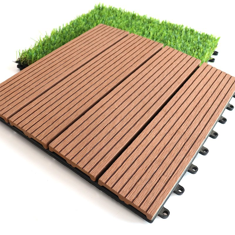 100% Eco-Friendly Non-Slip WPC Swimming Pool Outdoor DIY Interlocking Composite Decking Tiles