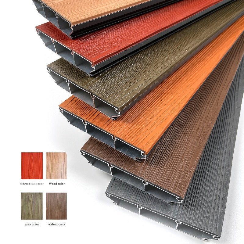 Built-in Aluminium High Strength Flooring Water and Insect Resistant ASA Co-Extruded Decking Aluminium Wood Plastic WPC Decking