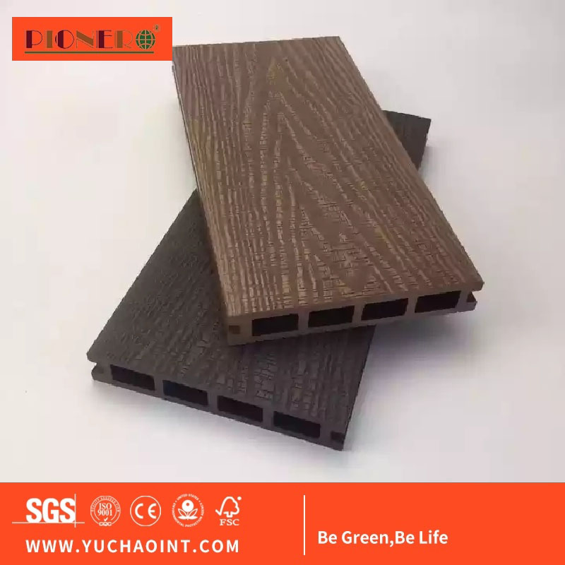 High Quality HDPE Crack-Resistant Anti-Rotten Solid Co-Extrusion WPC Wood Plastic Composite Decking for Outdoor Projects