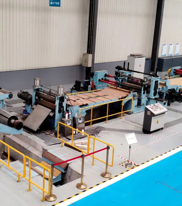 Sheet cutting and coding step in Flotte plate heat exchanger manufacturing