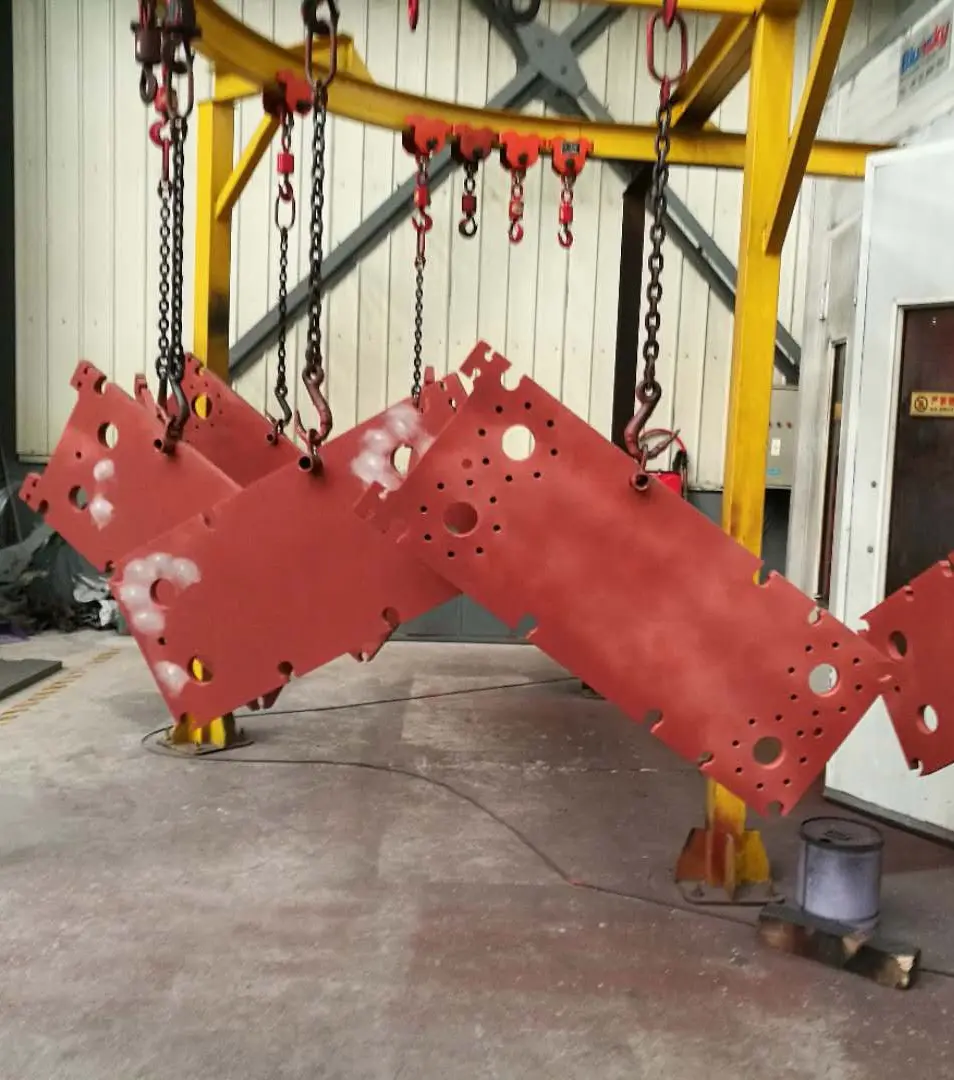 Spray painting surface treatment process for heat exchanger components