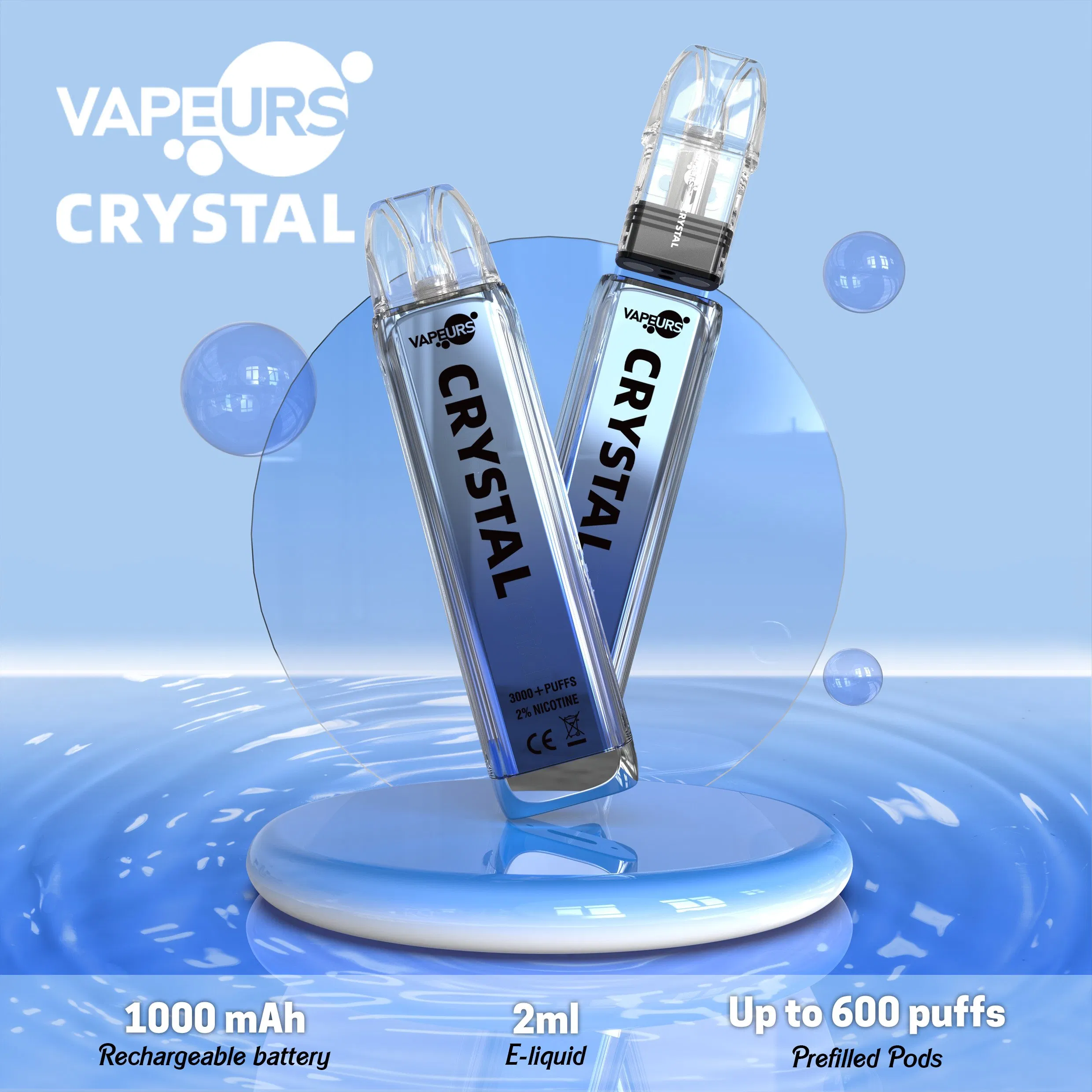Manufacturer Crystal I Get Bar Plus Vaper 600 800 Puffs Rechargeable and Replaceable Pod Refill Pods System Fast Delivery