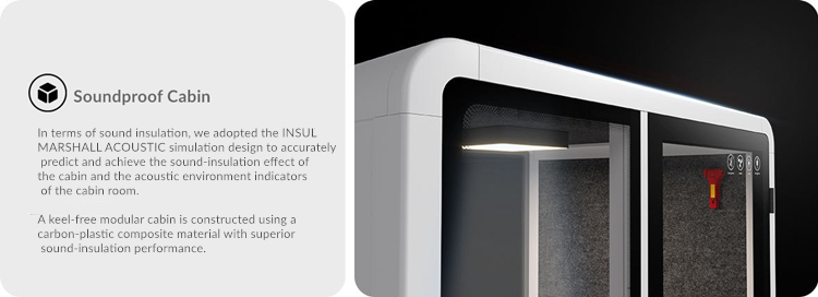 Extra Larze Size High Quiet Sleeping Pod Booth Demountable Sound Proof Modular Conference Private Space With Air System