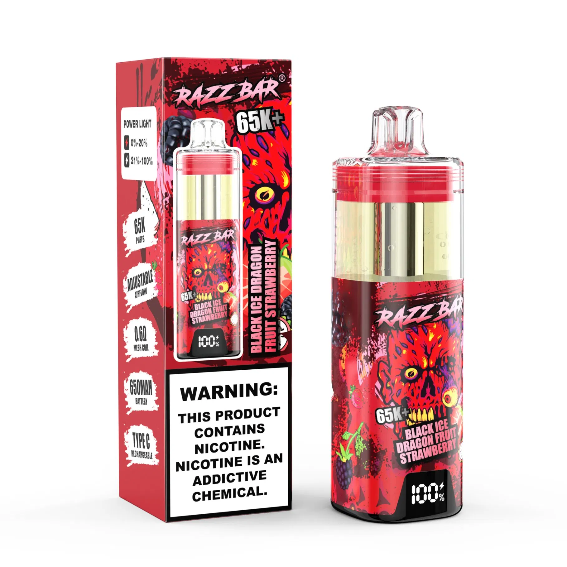 Madrid Wholesale Disposable Vape Razz Bar 65K 60K EU Warehouse Vape Pen Vaping Pod Vape Tornado Puff Ecig Vaporizer Puff Bars Disposable Vape Razzbar Vapers 65K