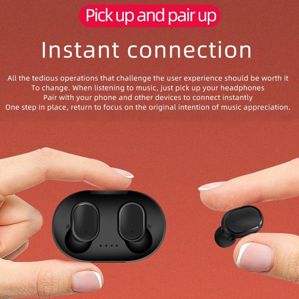 Hot Mini Pods Earbuds In-Ear Wireless TWS A6S Durable Earbuds with Microphone LED Battery Indicator IPX5 Waterproof