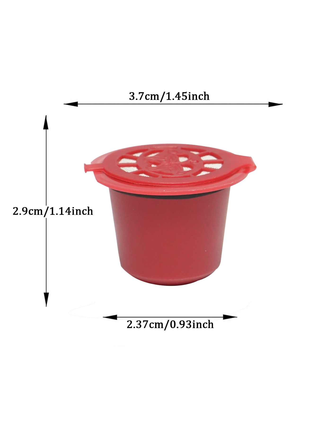 Universal 6 Pods Reusable Metal Coffee Filter System Wareset Cafe Refillable Capsules with Cup Refilling Cap