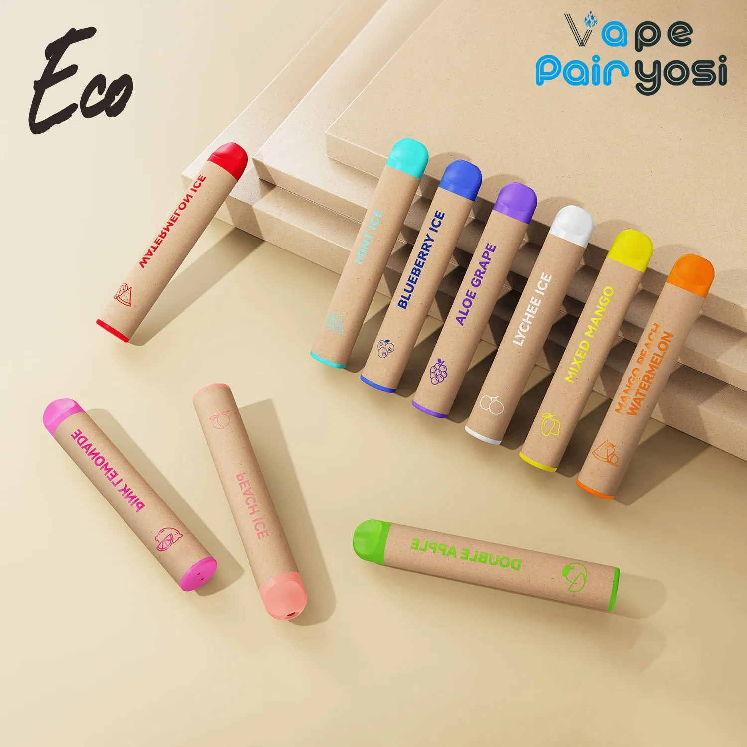New Eco Friendly Paper Bar Healthy Pollution-Free 600 Puffs Disposable Vape