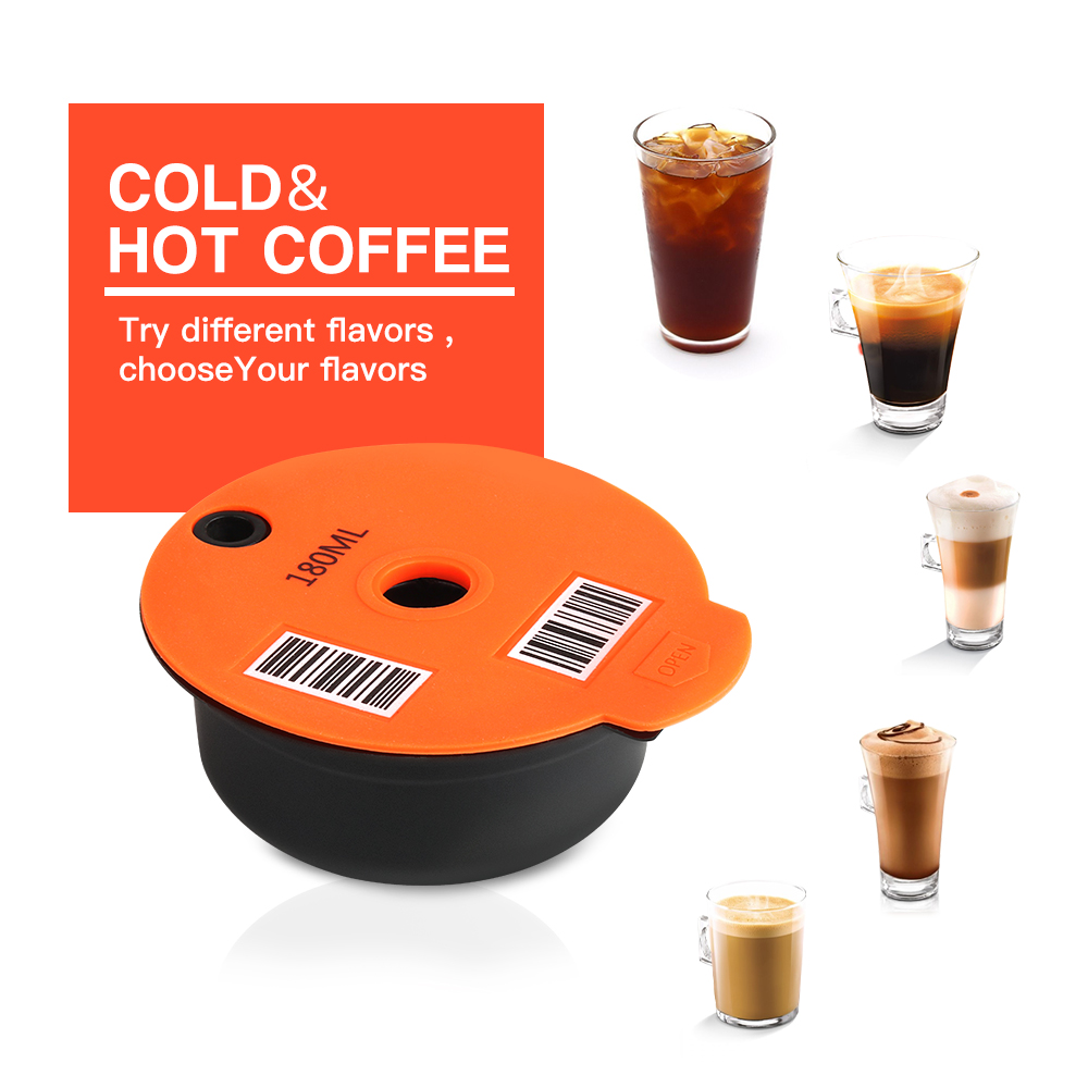 Reusable Refillable Eco-Friendly CE/EU Certified BOKARSTAR White Color Stainless Steel Silicon PP Capsule Coffee Pod Lovable