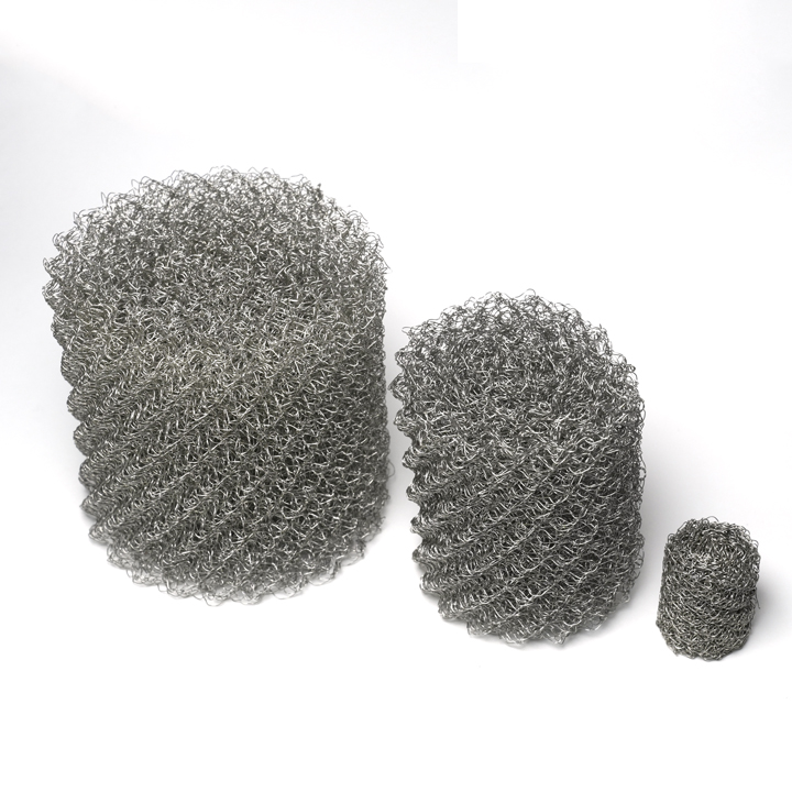 Stainless Steel Compressed Knitted Wire Mesh Filter Cylinder Custom Muffler Element for Exhaust &amp; Pneumatic System