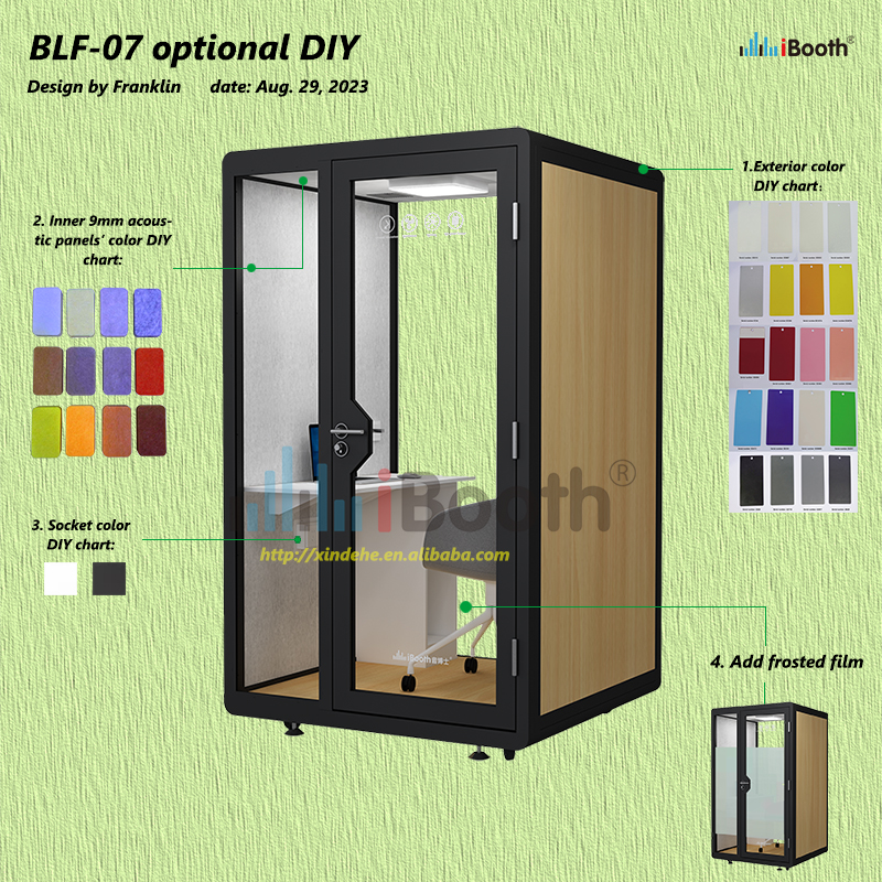 Canadian 45db Sound Proof Home Office Pod Mini Soundproof Booth Personal Space Overall Mold Container House Built-in Ventilation