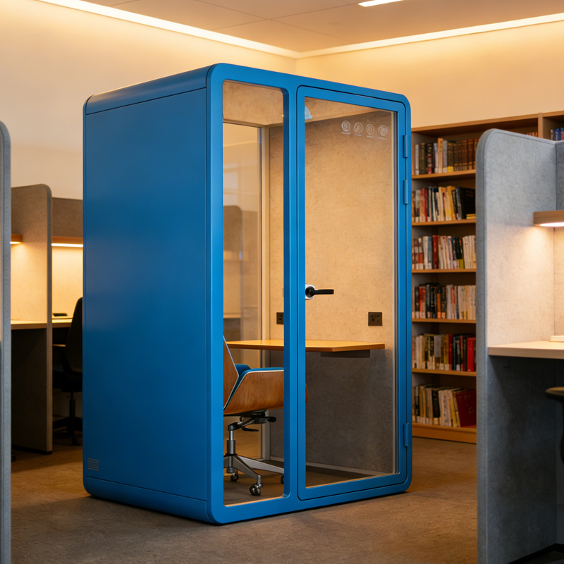 Compact Steel Office Soundproof Pods Modular Modern Design Fully Enclosed Quiet Cabins Private Work Spaces Factory Direct Sales