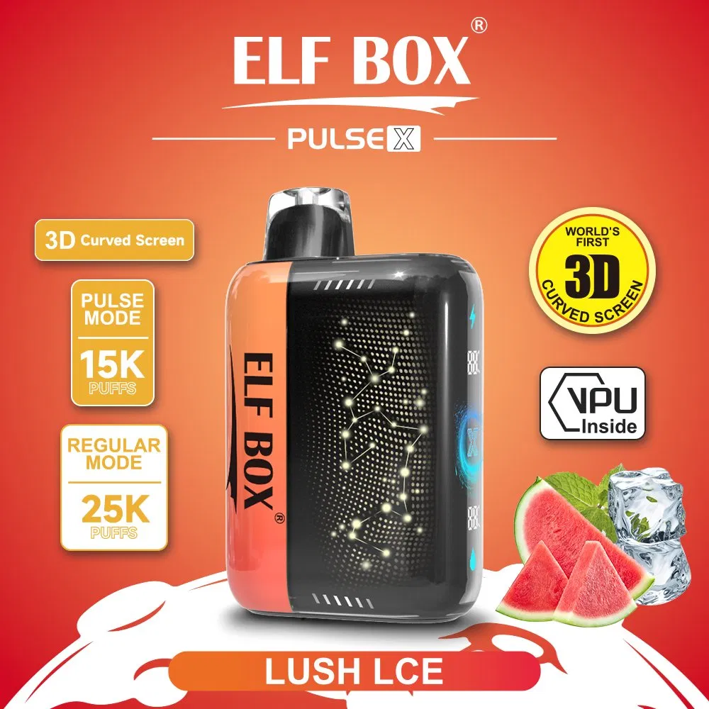 Eco-Friendly Grape Ice Flavor E-Cigarette Disposable Vapes Elf Box Pulse X 25000 Puffs Vape