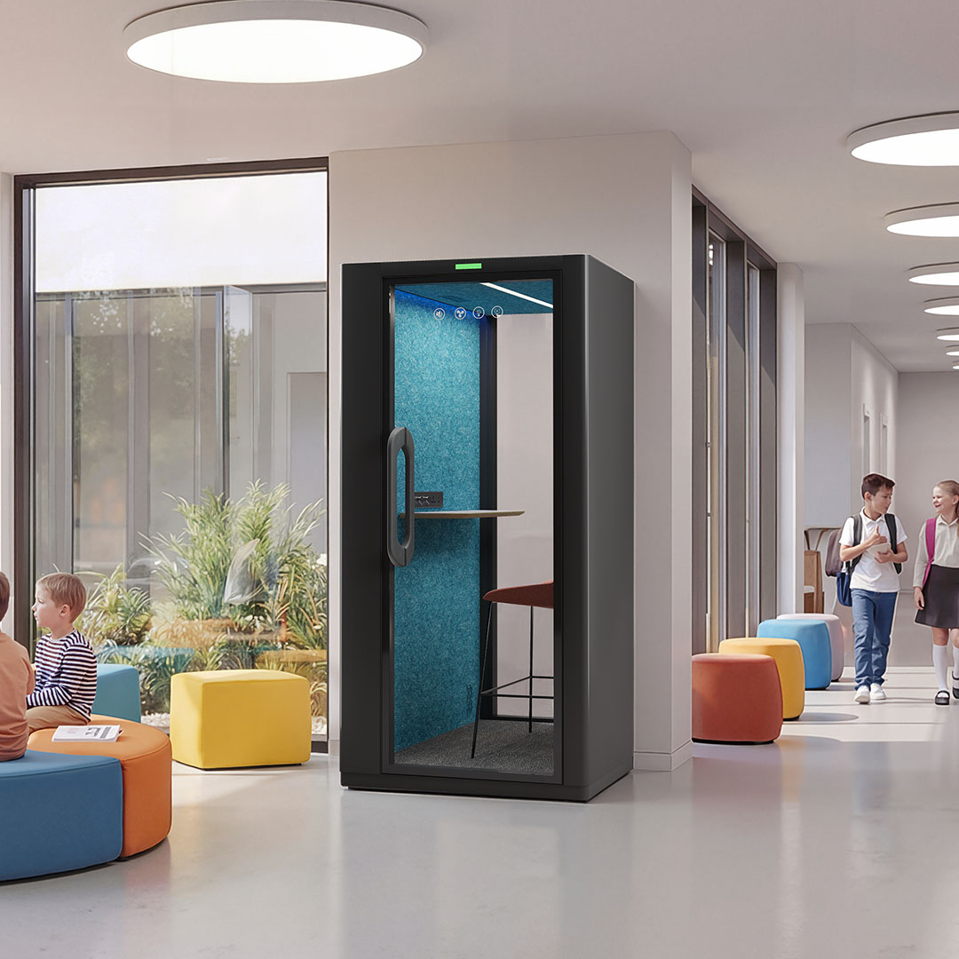High Quiet Privacy Portable Soundproof Indoor Pod Office LED Lighting Easy Assemble Work Pods Phone Study Cabin Booth for Sale