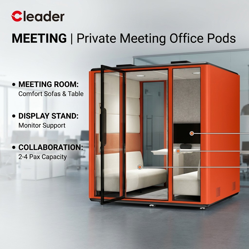 Office Phone Pods Silent Pod Privacy Pod With Motion Sensor LED Lighting For Private Workspace And Video Conferencing Rooms