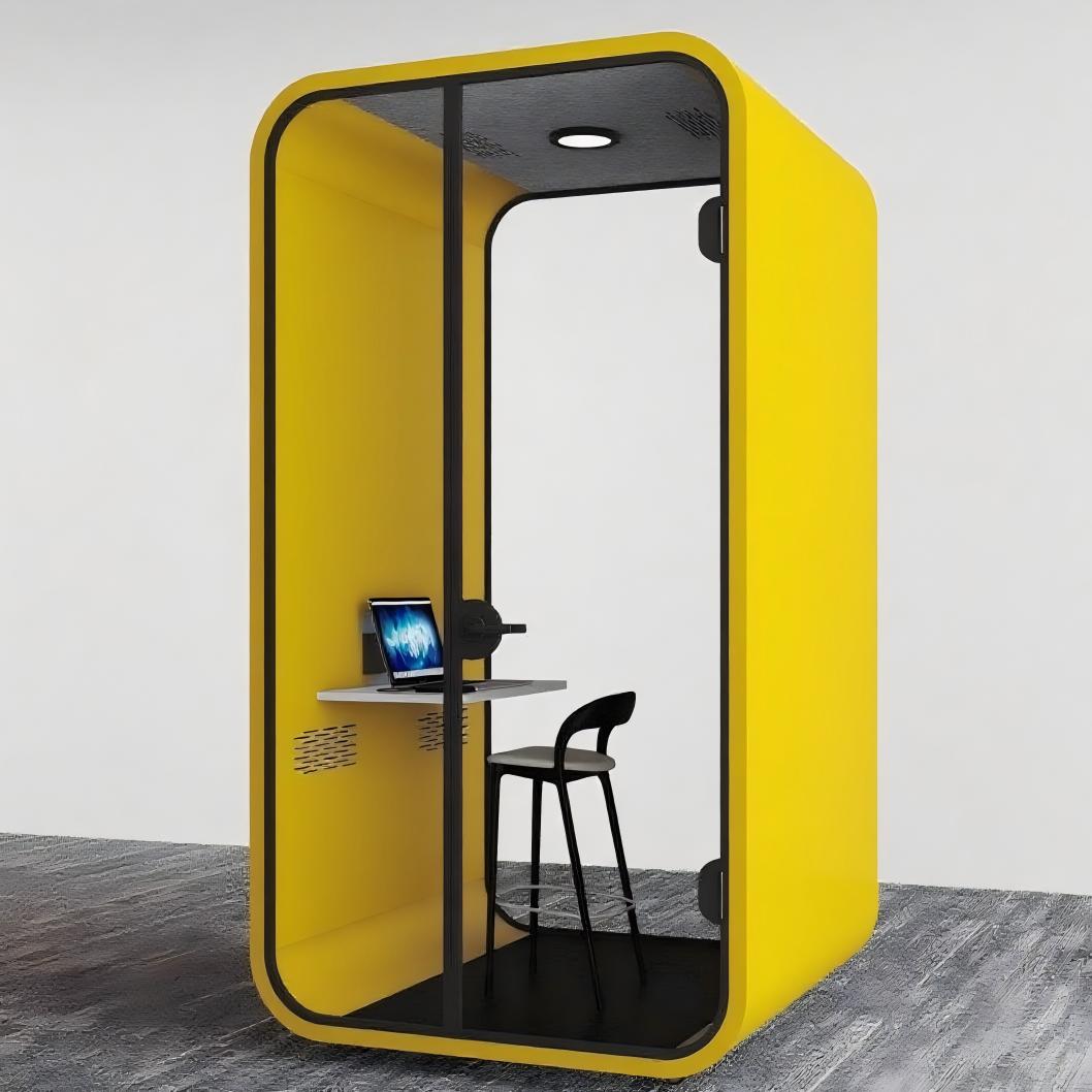 Modular Soundproof Office Booth | Privacy Noise Cancelling Meeting Pod | Open Office Acoustic Work Pod