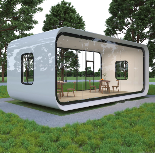 Ray-Zen Hot Sale Prefab Luxury Compact Apple Pod Portable Office Studio Soundproof Container Living Room Office Building Gym