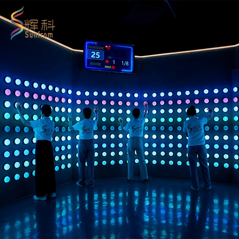 Indoor Team Building Indoor Time-Limited Hand-Eye Led Light Button Activate Push for Party Room Play Arena Button Active Game