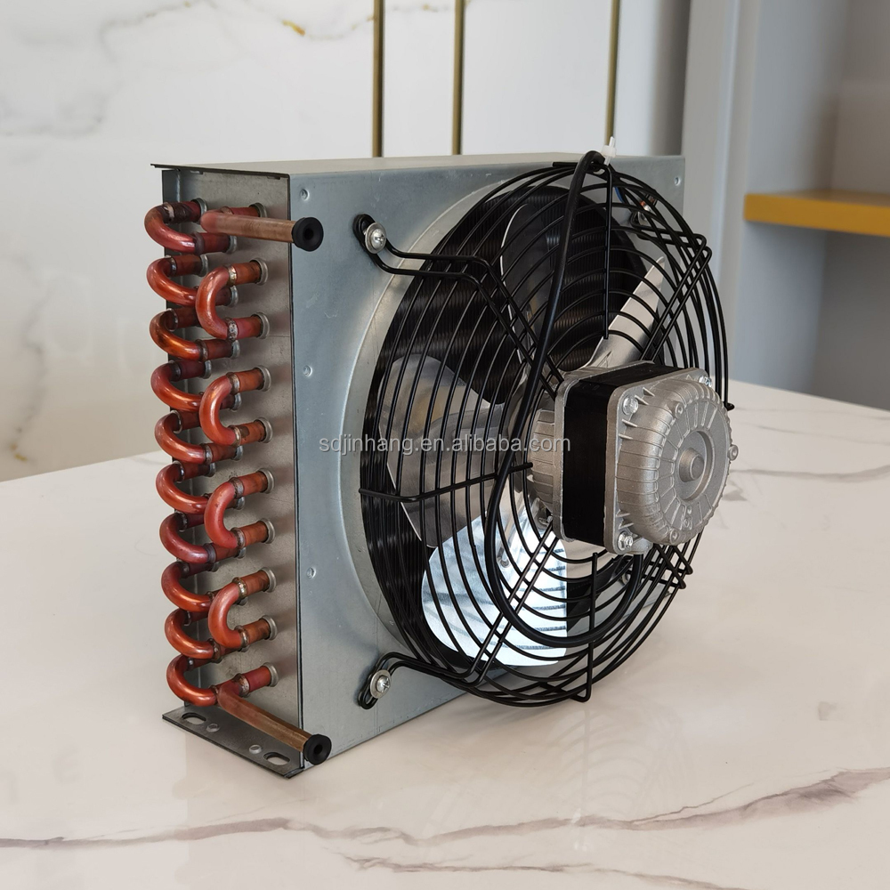 Iron Mesh Condenser Coil Evaporator With Fans 3 Rows and 10 Holes Copper Tube