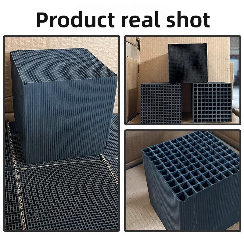 Honeycomb Activated Carbon Industrial Exhaust Gas Adsorption Unit 800 Iodine Value Special Waterproof Spray Booth