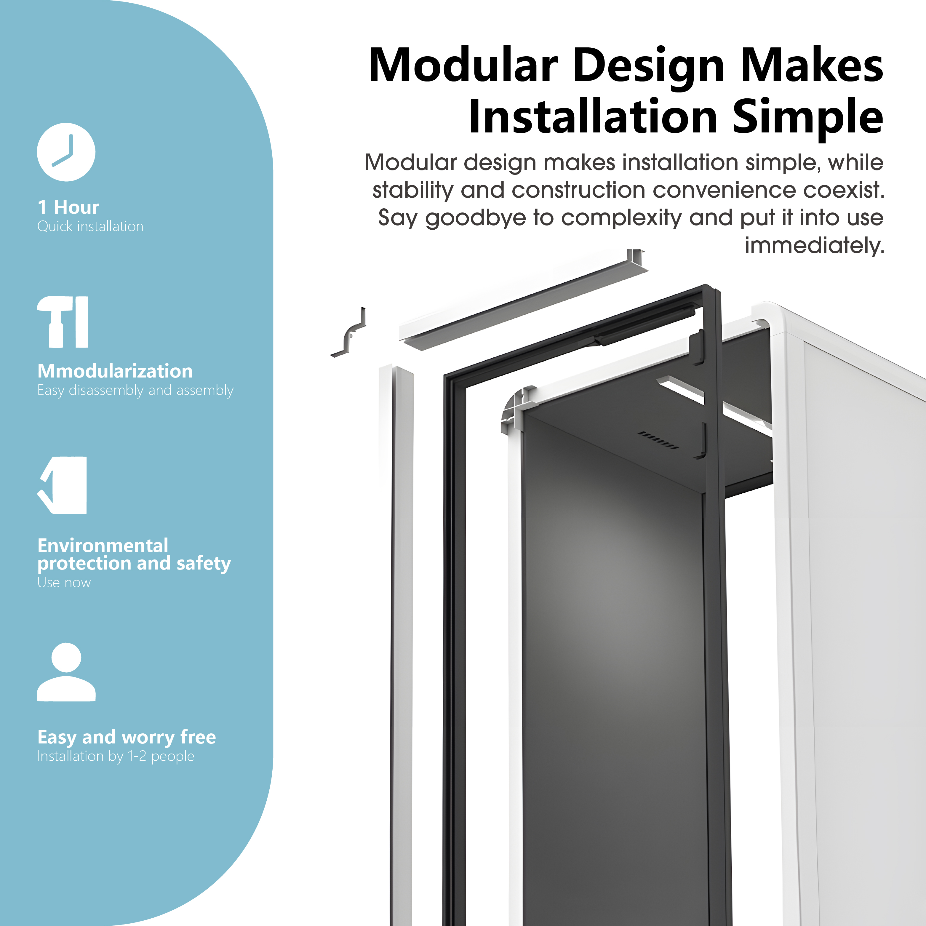 The Multi-functional Pod Is Soundproof and Environmentally Friendly, Making It Suitable for Use in Home Offices