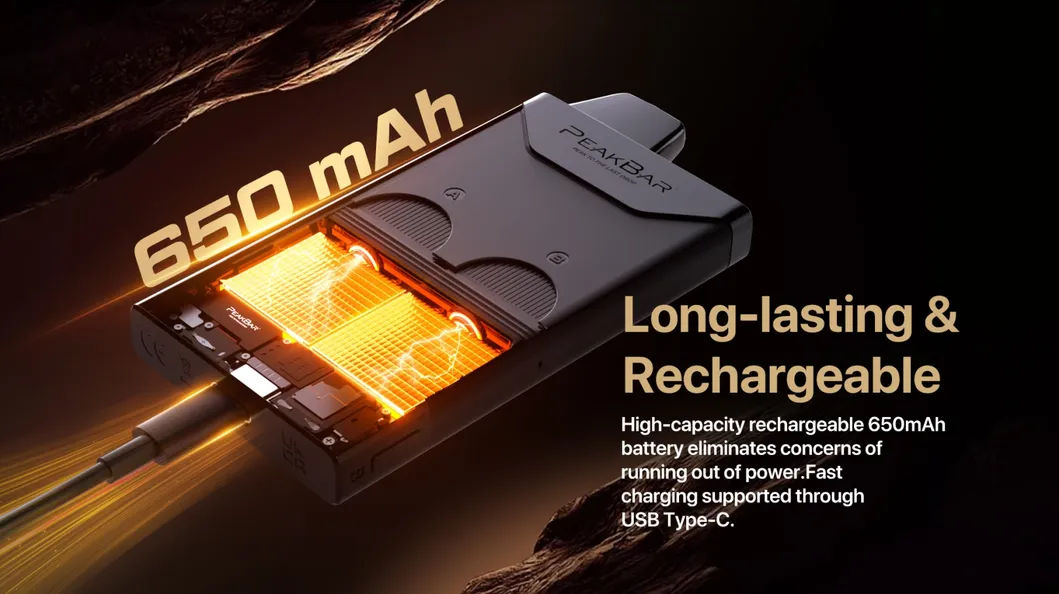 Rechargeable Disposable Pod System with Optimal 650mAh Battery
